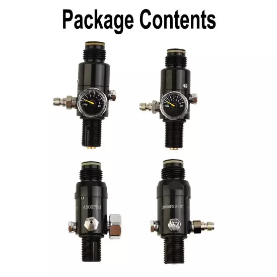 PCP Air Compressors HPA 4500psi Tank /Regulator Valve Output Pressure.