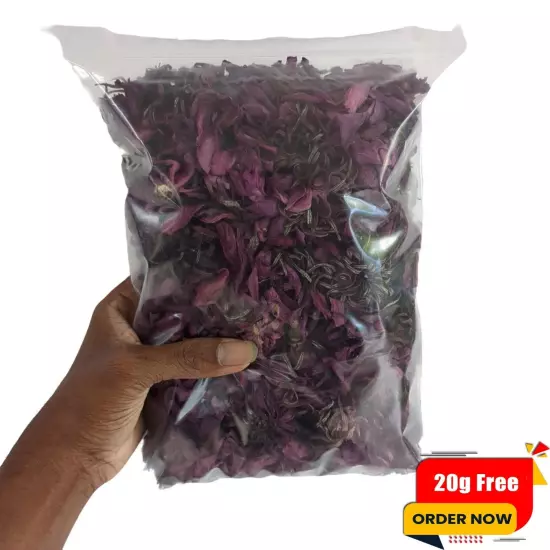 Dried Red Lotus Flower Nelumbo Nucifera Pure Organic Hand Pick Ceylon Herbal Tea