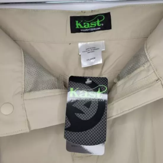 Kast Extreme Fishing Gear Pants Revolver Guide Khaki Men's 2XL New With Tags