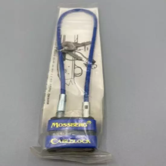 Mossberg Cable Lock, Gun Firearm Lock, Blue, Instructions, 2 Keys, New & Sealed