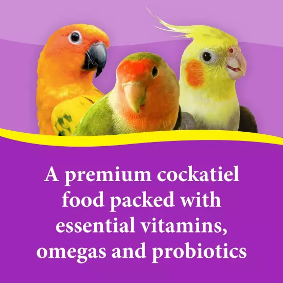 3-D Pet Products Premium Cockatiel Mix Bird Food Seeds, with Probiotics, 9 lb