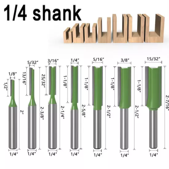 7/1PC 6MM 1/4 Shank SingleDouble Flute Straight Router Bit For Woodworking Tool‹