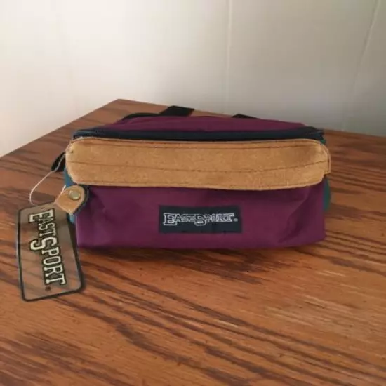 NEW Vintage 90s Eastsport Fanny Pack 5 Zip Compartment Maroon Forest Green NWT