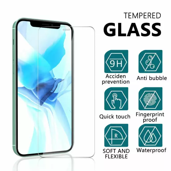 3X Tempered Glass Screen Protector For iPhone 15 14 13 12 11 Pro Max XS XR X 8 7