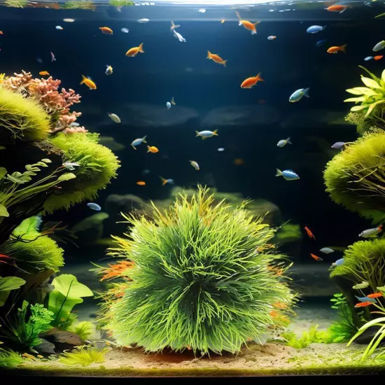 Artificial Aquatic Plastic Plants Aquarium Grass Balls Fish Ornament Tank W2X8