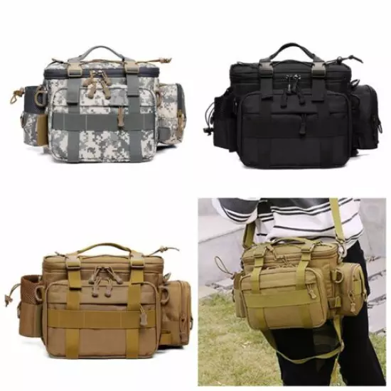 Tactical Shoulder Bag Fishing Waist Bag Fanny Pack for Outdoor Hiking Camping