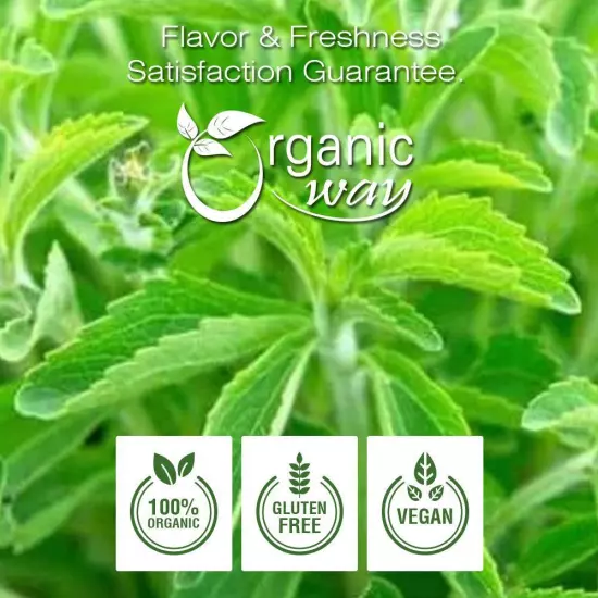 Organic Way Stevia Leaf Extract Powder - Organic, Kosher & USDA Certified