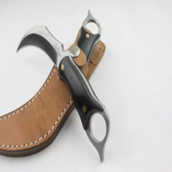 New CNC 440 Blade Micarta HandleFull Tang Karambit Claw Hunting Claw Knife C13