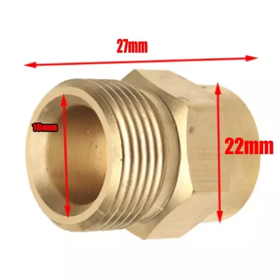 Heavy Duty Brass Gasket Adapter Foam Coupler 14 F M22 for High Pressure Water