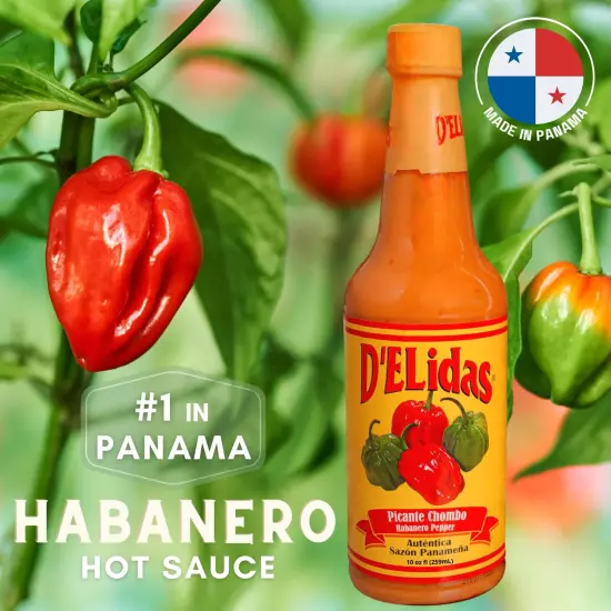 D'ELidas Habanero Hot Sauce Natural Habanero Pepper Hot Sauce Chombo Picante ...