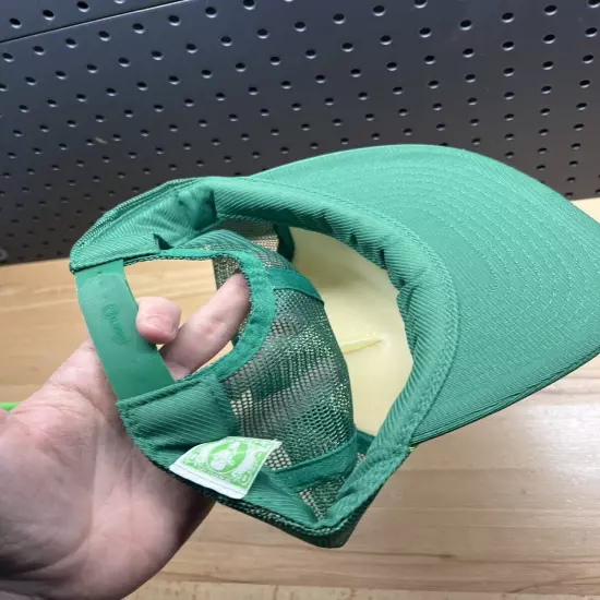 Vintage Local Advertising John Deere Snapback Trucker Hat Tractor Cap Green Mesh