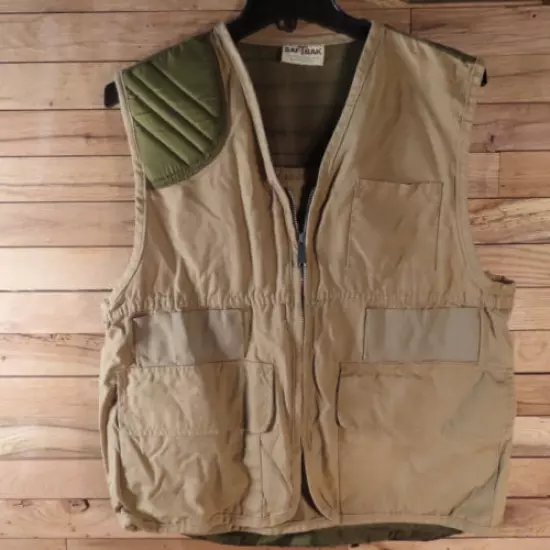 Vintage SAFTBAK Men's Hunting Vest w/ Back Pouch Padded Shoulder Altoona, PA M/L