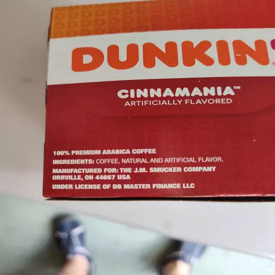 Dunkin' Donuts "Cinnamania" Coffee K-Cup Pods 1 Box – 10 Count 