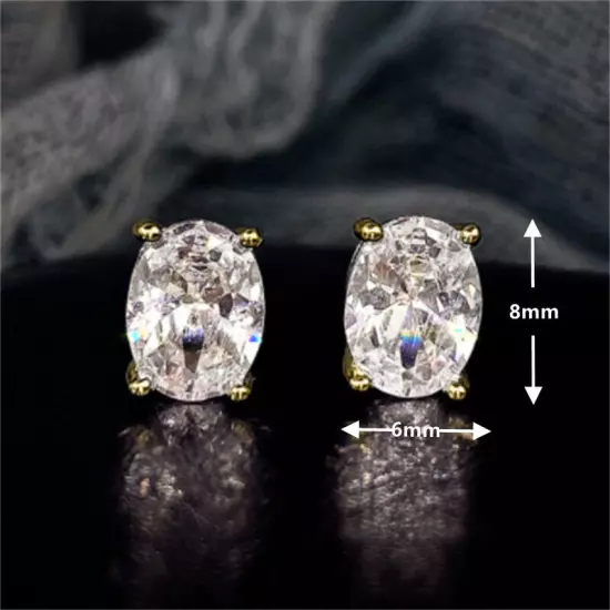 Cute Cubic Zircon 925 Silver Filled Stud Earring Women Wedding Jewelry Gift