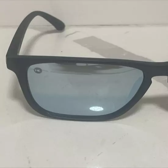 Knockaround Sunglasses Fast Lanes Matte Black / Sky Blue Polarized 400 UV NIB FS