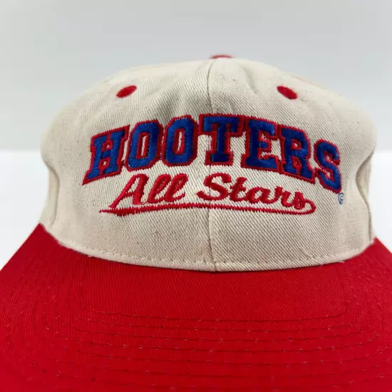 KC Hooters Snapback Hat Men's One Size White Cotton All Star Embroidered Vintage