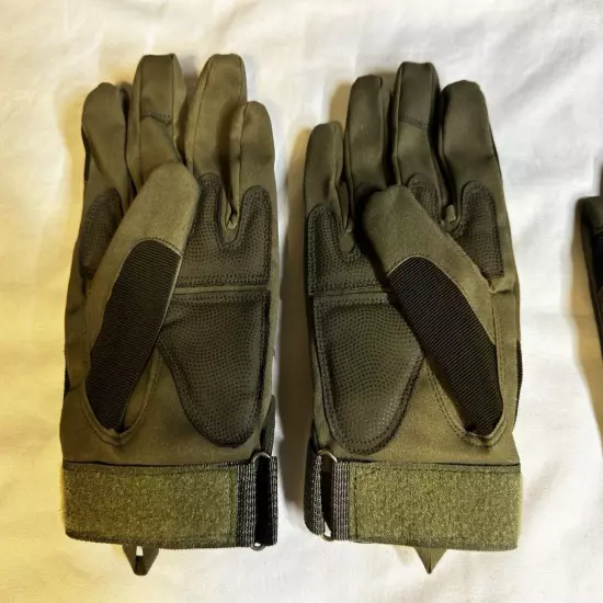 USA Tactical KNOCKER Gloves Rubberized Knuckle Lot Of 16 Blk /Grn Large