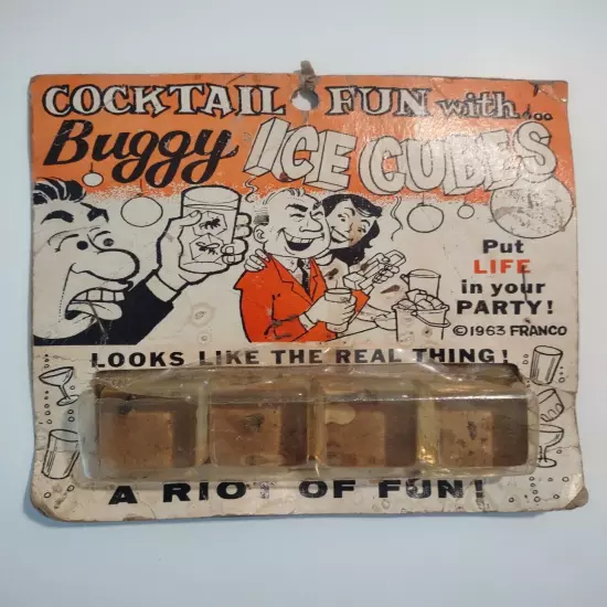 Vintage Bug in Ice Cubes Gag Trick Prank 1963 Toy Collectible