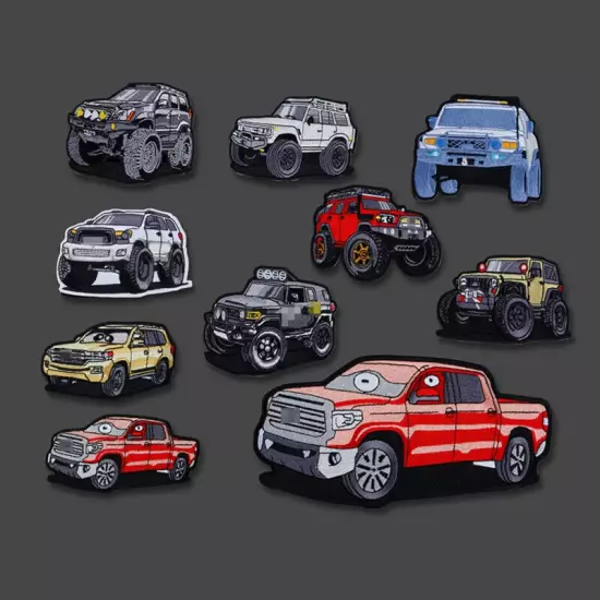 10 Style Offroad Vehicle Series Embroidered Patch Tundra Sequoia JEEP 4 RUNNER