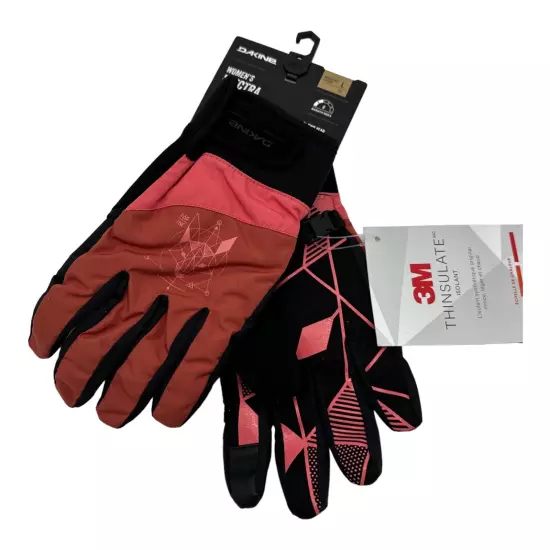 Dakine Electra Gloves Womens Size Large 7.5 - Tandoori Spice Pink Orange Black