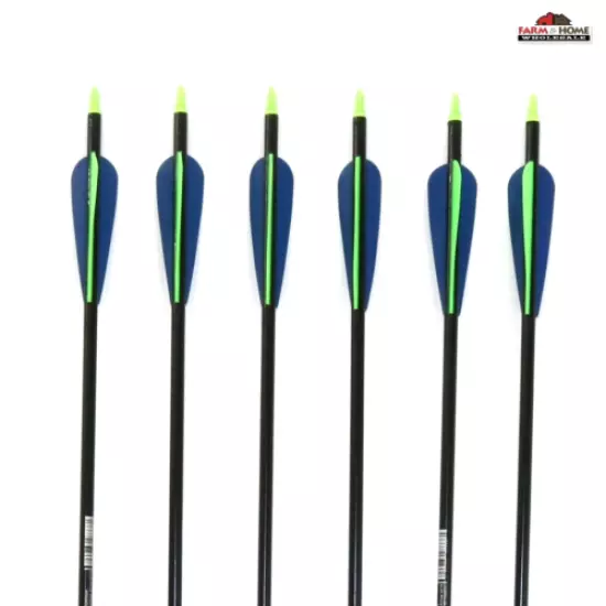 31" Aluminum Hunting Arrows Black 6pk ~ NEW