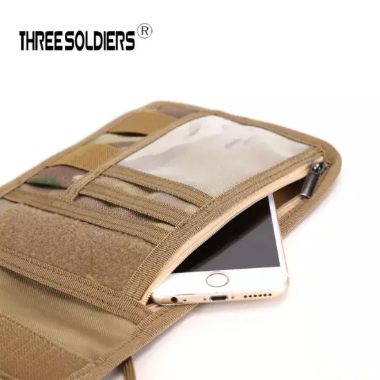 Tactical ID Card Case Holder Neck Lanyard Credit Card Organizer Wallet Pouch