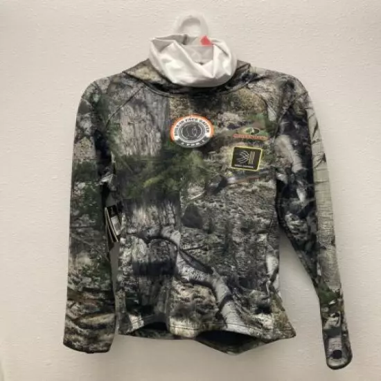 Mossy Oak Men's 2XL (50-52) Camo Pullover Hoodie w/Face Gaiter Scent Control