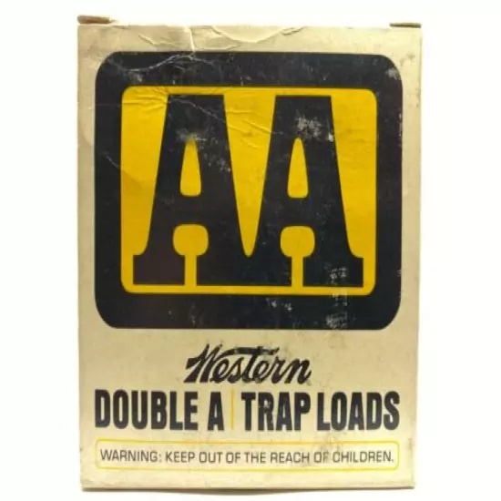 1966 Western Double A Trap Loads 12 Ga EMPTY Ammo Box 5526-P