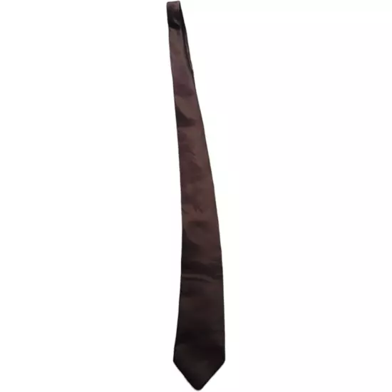 Croft & Barrow Men's Neck Tie 100% Silk 57" L 3.75" W Brown