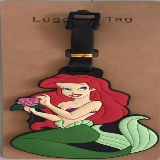 4 Styles Disney The Little Mermaid Ariel PVC Baggage Suitcase Luggage Tags