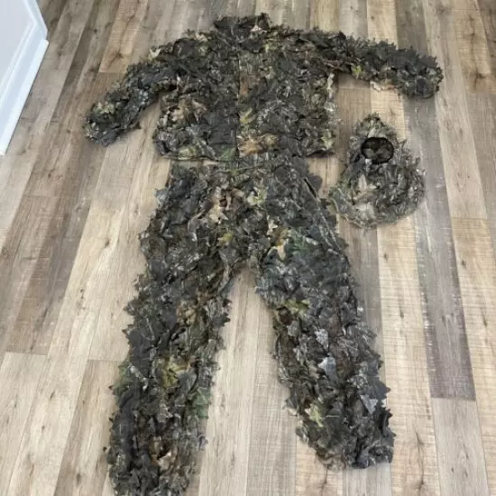 Cabelas Leafy Ghillie 3D Pants/Jacket/Face Mask - All camo - ALL Sz XL