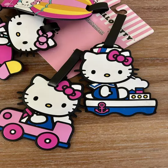 New Sanrio Hello Kitty Travel Passport Holder and Luggage Tag Set