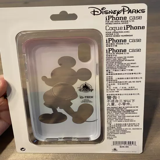 NEW DISNEY PARKS D-TECH RAINBOW PRIDE MICKEY MOUSE SILHOUETTE iPHONE X Xs CASE