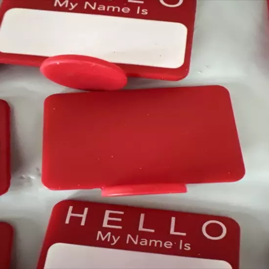 30 Reusable Dry Erase Write-On "HELLO My Name is..." Name Tag Place Cards