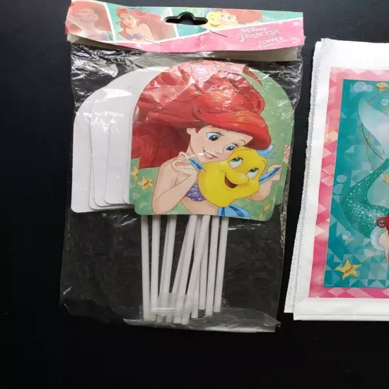 Disney's Ariel Little Mermaid 16 Pc Loot Treat Bags For Party Favors & Toppers 