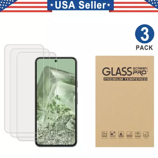 3PK Tempered Glass Screen Protector Google Pixel XL 3 4 5 6 7 7a 8a 8 9 Pro Fold