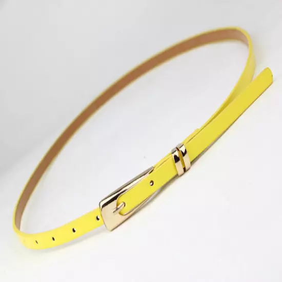 Fashion Women Lady Girl Skinny Waist Belt Thin Leather Narrow Waistband