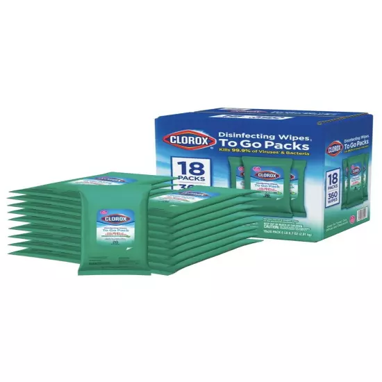 Clorox Disinfecting On The Go Wipes Fresh Scent 360 Wipes Per Box