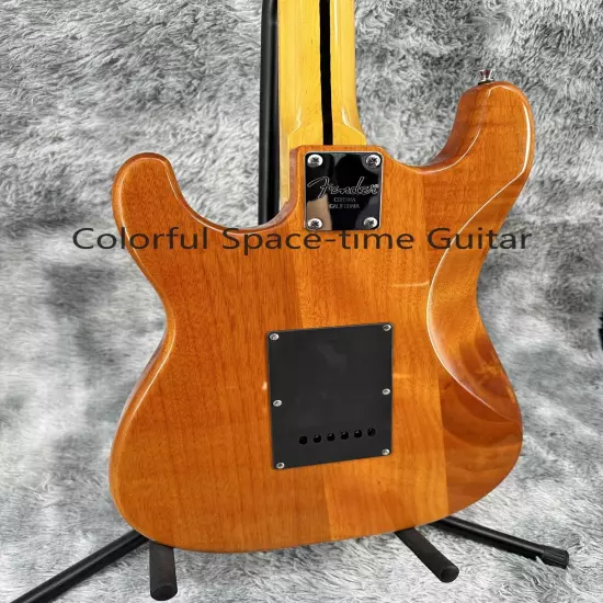 ST Custom Solid Brown Electric Guitar Maple Fretboard Maple Neck High Quality