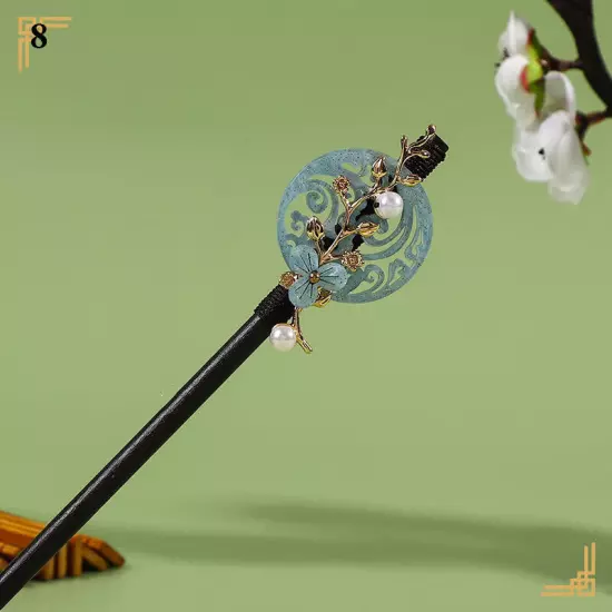 Womens Flower Wooden Chopsticks Hair Hairpin Hair Stick Chinese Style Retro❥