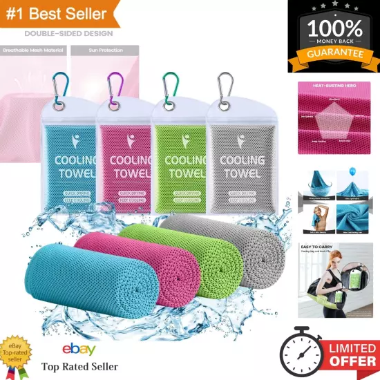 Portable Instant Cooling Towels 40"x12" - Perfect for Fitness, Camping & Running