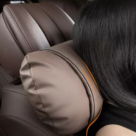 Luxury Leather Car Headrest Seat Neck Support Soft Maybach S-Design Neck Pillow