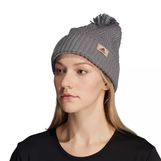 Adidas Twilight 4 Ballie Women's One Size Winter Beanie Gray Casual Hat #IQ5617