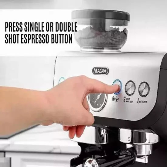 Coffee Maker Espresso Machine with Grinder and Frother With 15 Bar Pressure Pump