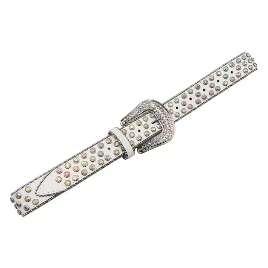 Y2k Cowboy Crystal Fashion Diamond Studded Belt Rhinestones Belt For Jean Belts