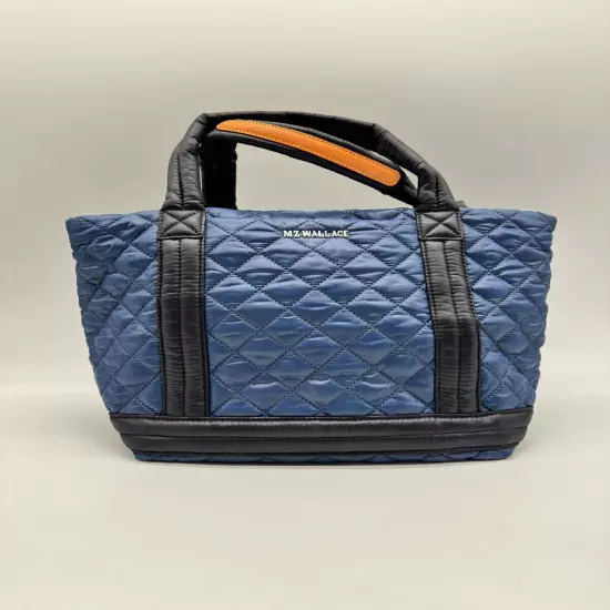 MZ WALLACE Empire quilted nylon small tote - Navy blue (No long strap)