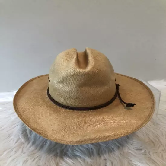 VTG Resistol Self Conforming Cowboy Hat 7 1/8 Made In Texas USA Woven Western