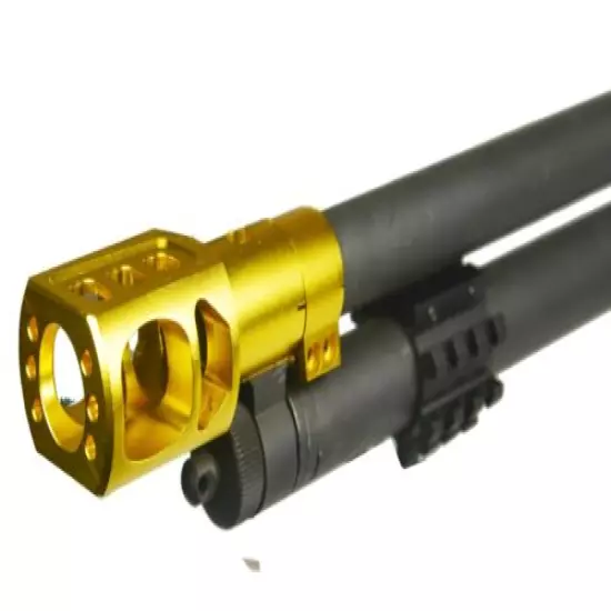 Mossberg 500 12GA Muzzle Brake Reduce Recoil Anodized GOLD Aluminum