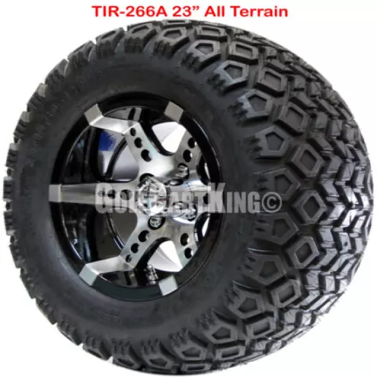 12" RHOX RX250 Wheel with Tire Combo and Club Car Golf Cart Lift Kit