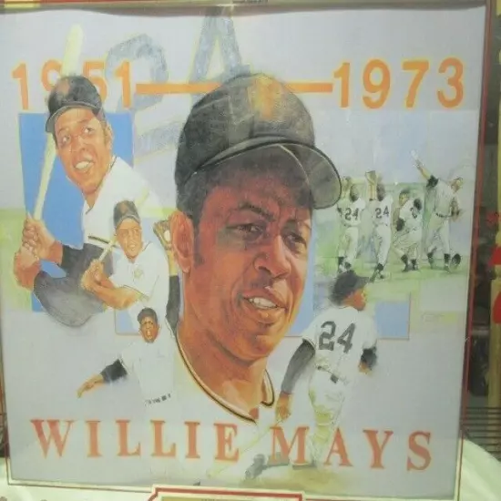 VINTAGE BASEBALL PLAYER-WILLY MAYS SIGN SEAGRAM'S ''7''-FREE SHIP LOWER 48 STATE